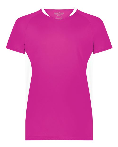 Unisex Octane Soccer Jersey - Power Pink/ White Front