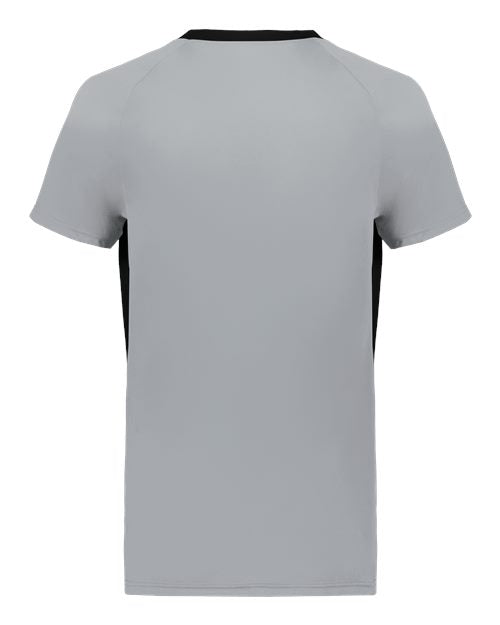 Unisex Octane Soccer Jersey - Silver/ Black Back