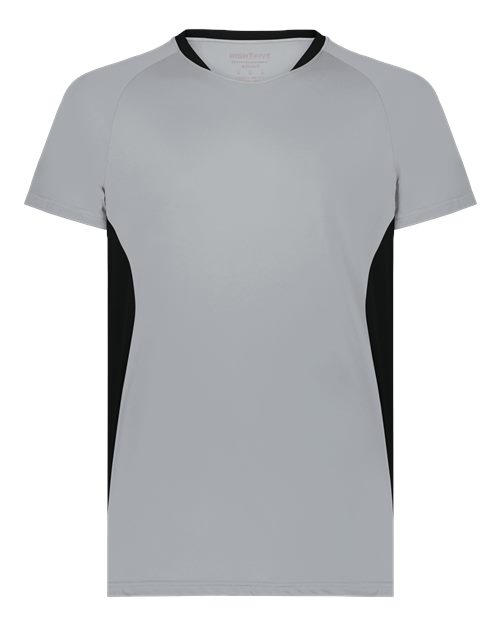 Unisex Octane Soccer Jersey - Silver/ Black Front