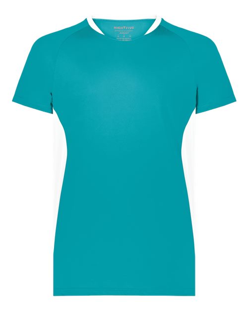 Unisex Octane Soccer Jersey - Teal/ White Front