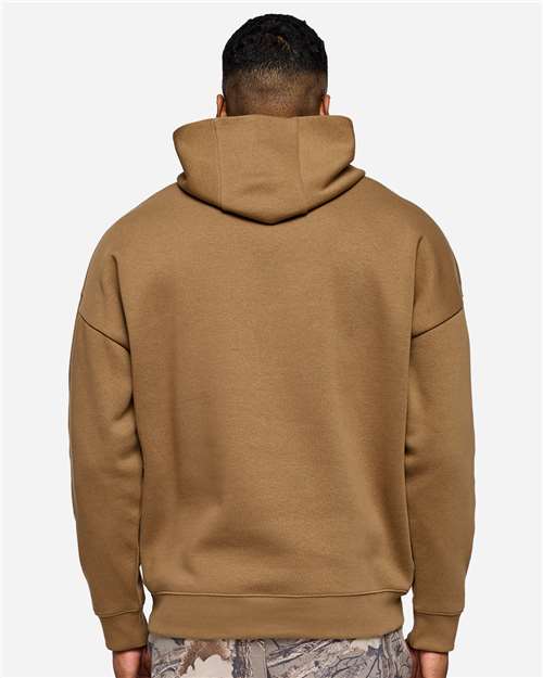 Unisex Heavyweight Hoodie Sweatshirt - Coyote Brown Back