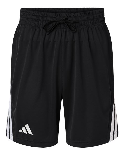 Men's 3-Stripes 7" Shorts - Black/ White Front