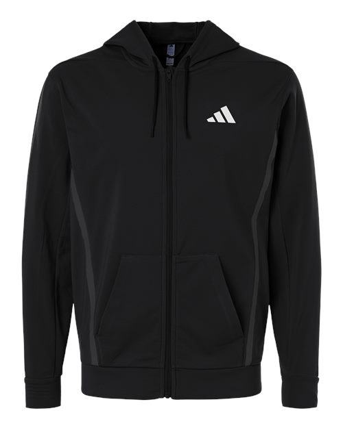 Men's Game & Go Fleece Full-Zip Hooded Sweatshirt - Black Front