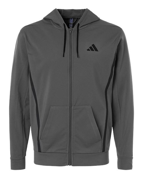 Men's Game & Go Fleece Full-Zip Hooded Sweatshirt - Team Grey Four Front