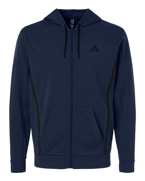 Men's Game & Go Fleece Full-Zip Hooded Sweatshirt - Team Navy Blue Front