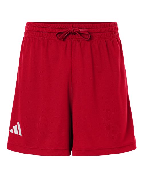 Women's 3-Stripes 3" Shorts - Team Power Red/ White Front