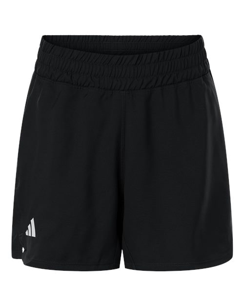 Women's D4T Woven 3" Shorts - Black/ White Front