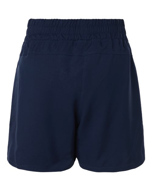 Women's D4T Woven 3" Shorts - Team Navy Blue/ White Back