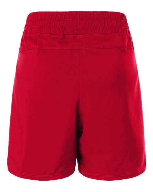 Women's D4T Woven 3" Shorts - Team Power Red/ White Back