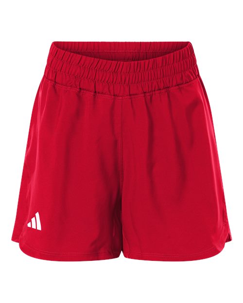 Women's D4T Woven 3" Shorts - Team Power Red/ White Front