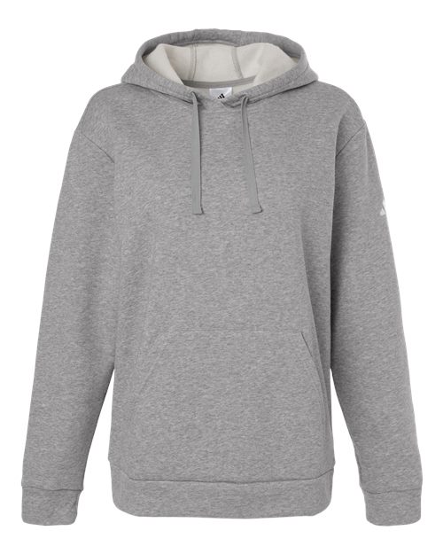 Women's Fleece Hooded Sweatshirt - Medium Grey Heather Front