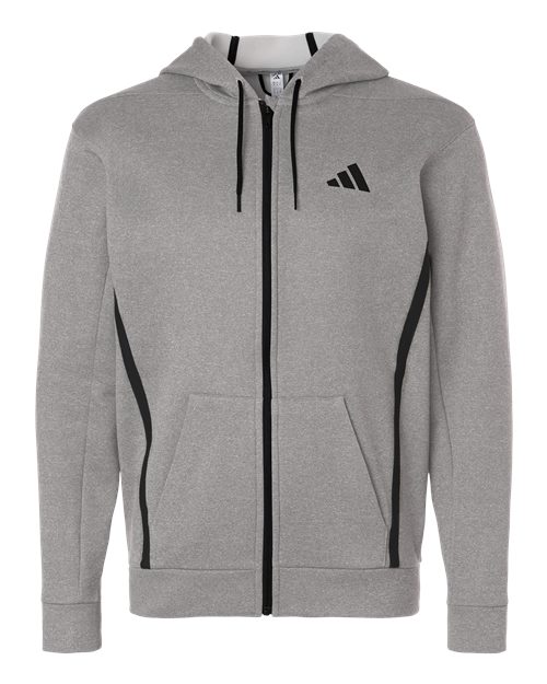 Men's Game & Go Fleece Full-Zip Hooded Sweatshirt - Medium Grey Heather Front