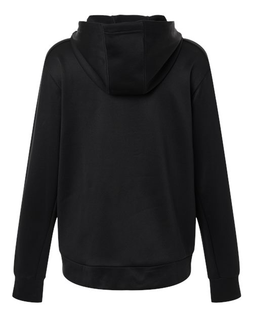 Women's Game & Go Fleece Full-Zip Hooded Sweatshirt - Black/ White Back