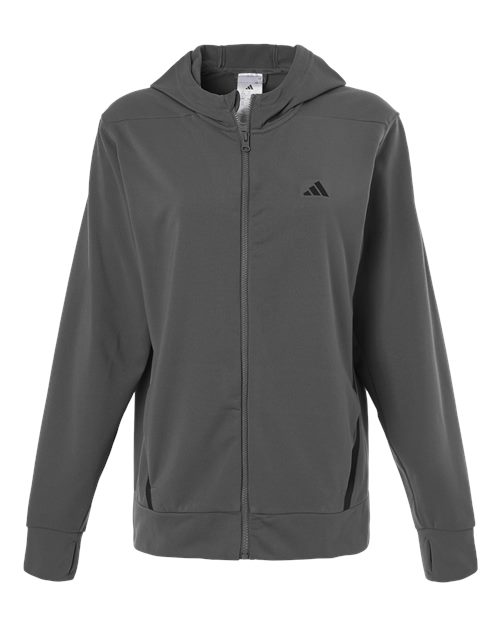 Women's Game & Go Fleece Full-Zip Hooded Sweatshirt - Team Grey Four/ Black Front