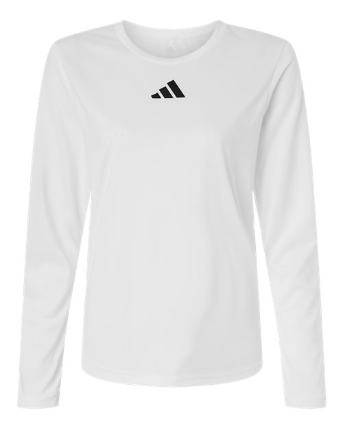 Women's Pregame Long Sleeve T-Shirt - White/ Black Front