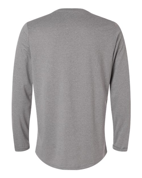 Men's Pregame Long Sleeve T-Shirt - Medium Grey Heather/ Black Back