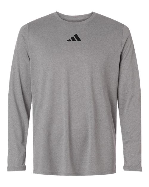 Men's Pregame Long Sleeve T-Shirt - Medium Grey Heather/ Black Front