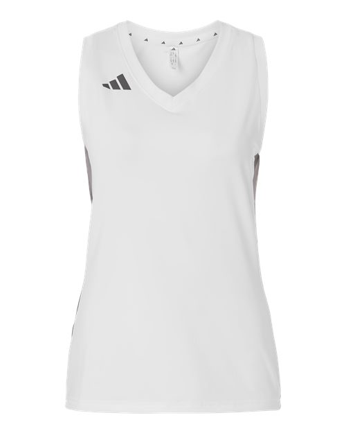 Women's Quickset V-Neck Sleeveless Jersey - White Front