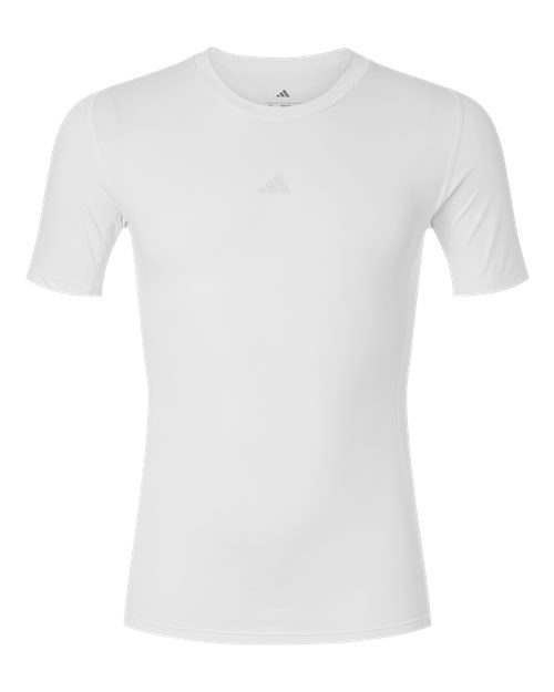 Men's Techfit Compression T-Shirt - White Front