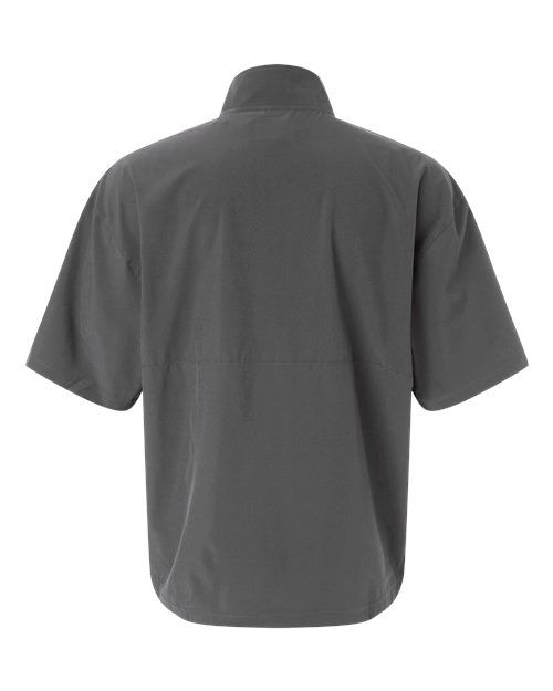 Men's Short Sleeve Quarter-Zip Pullover - Team Grey Four/ White Back