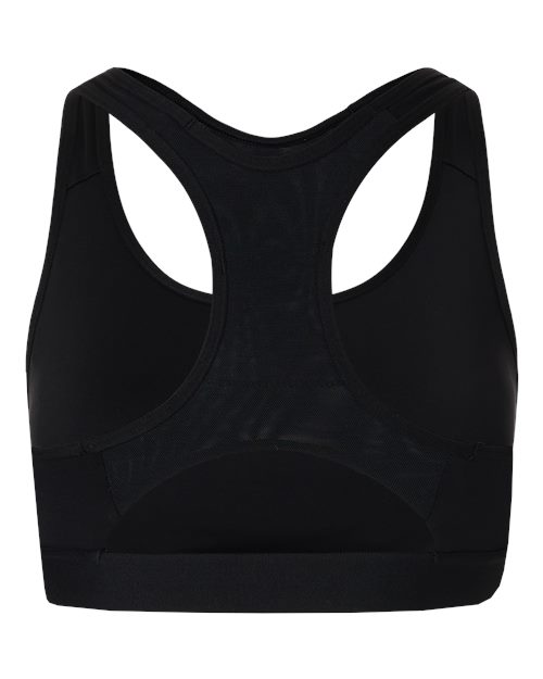 Women's Techfit Compression Racerback Sports Bra - Black Back
