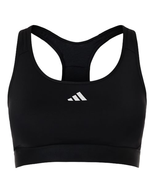 Women's Techfit Compression Racerback Sports Bra - Black Front