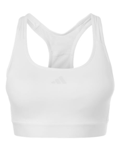 Women's Techfit Compression Racerback Sports Bra - White Front