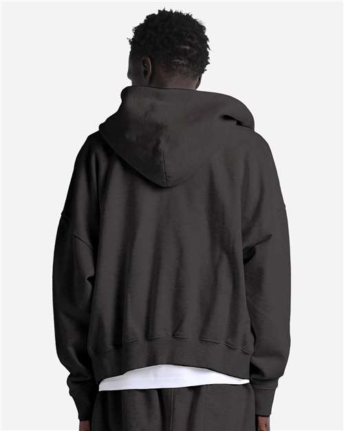 Unisex Garment-Dyed Cropped Full-Zip Hooded Sweatshirt - Shadow Back