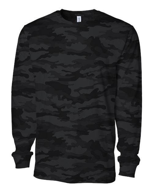 Unisex Premium Long Sleeve T-Shirt - Black Camo Front