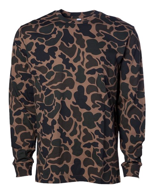Unisex Premium Long Sleeve T-Shirt - Duck Camo Front