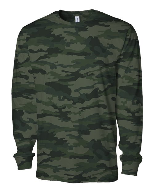 Unisex Premium Long Sleeve T-Shirt - Forest Camo Front