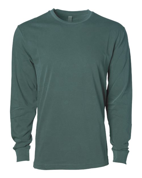 Unisex Premium Long Sleeve T-Shirt - Pigment Alpine Green Front