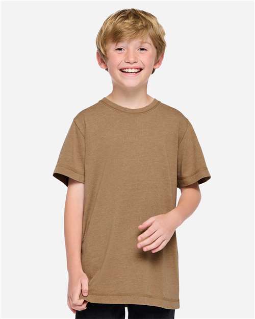 Youth Vintage Wash Tee - Washed Coyote Brown Front