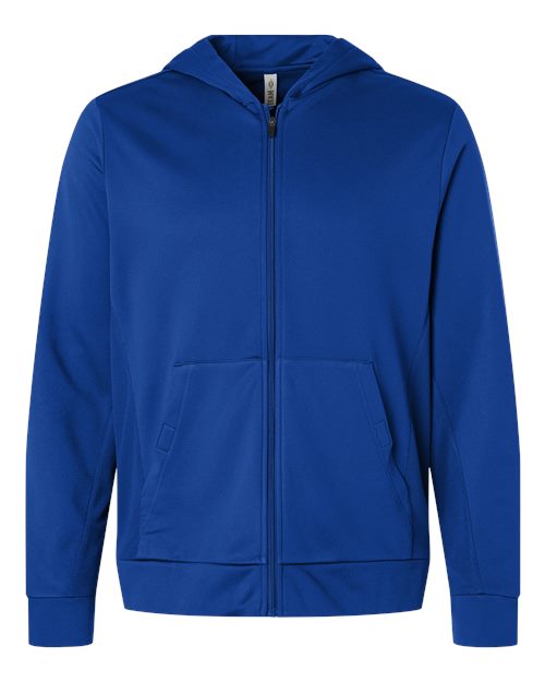 Team 365 Unisex Squad Tech Fleece Hooded Full-Zip - Sport Royal Front
