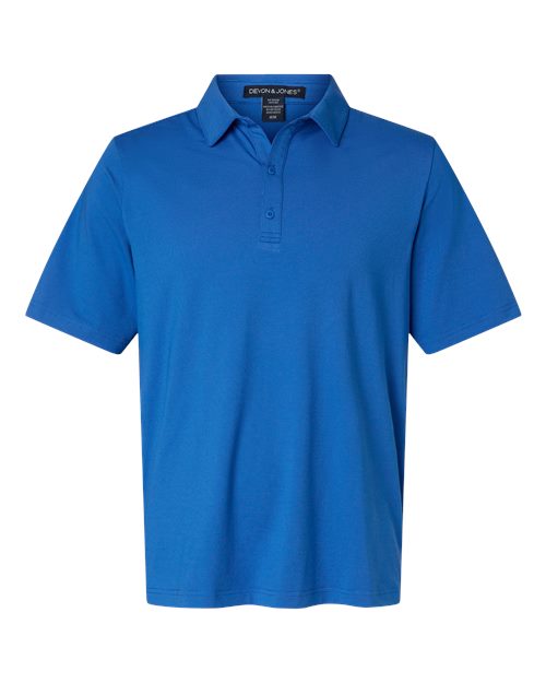 Devon & Jones Men's Motion Shadow Stripe Polo - French Blue Front
