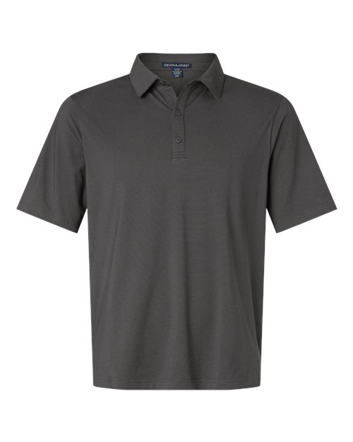 Devon & Jones Men's Motion Shadow Stripe Polo - Graphite Front