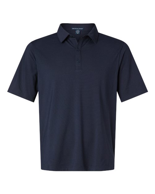 Devon & Jones Men's Motion Shadow Stripe Polo - Navy Front