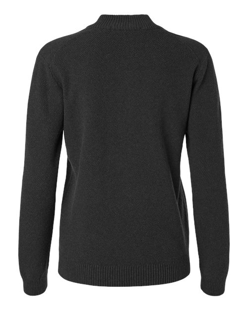 Devon & Jones Women's Hartland Textured Quarter Zip Sweater - Back