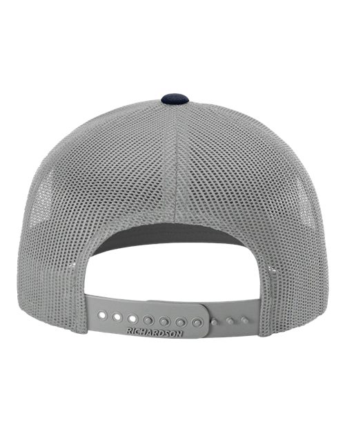 Snapback Trucker Cap - White/ Aluminum/ Navy Back