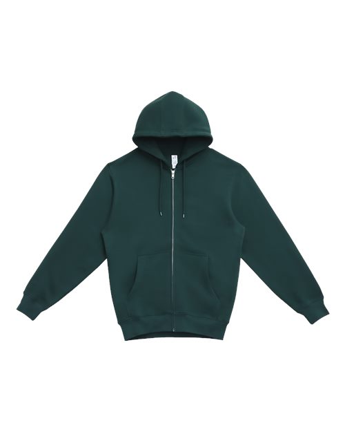 Unisex Premium Full-Zip Hooded Sweatshirt - Sports Green Front