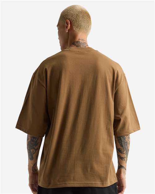 Unisex Max Heavyweight Oversized T-Shirt - Latte Back
