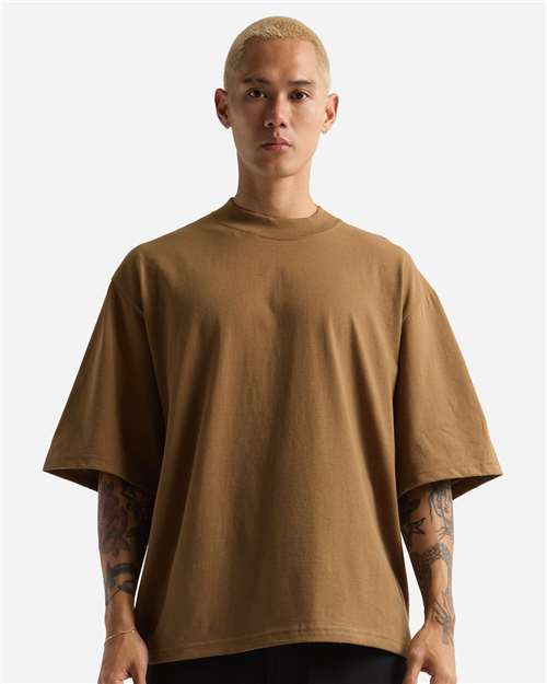 Unisex Max Heavyweight Oversized T-Shirt - Latte Front