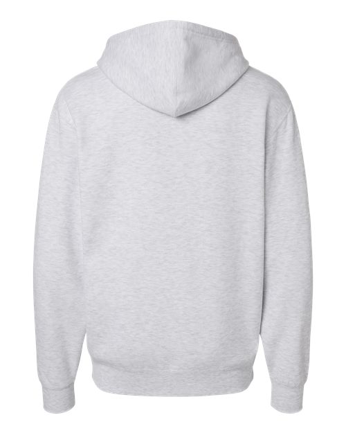 Unisex Midweight Hooded Sweatshirt - Ash Heather Back
