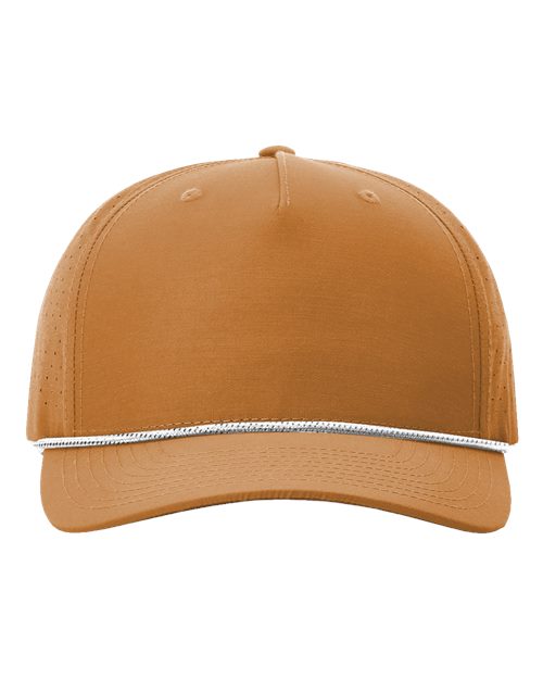 Laser Perf Performance Rope Cap - Clay/ White-Black Front