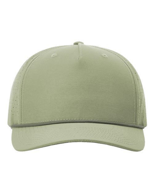 Laser Perf Performance Rope Cap - Light Olive/ Olive Front