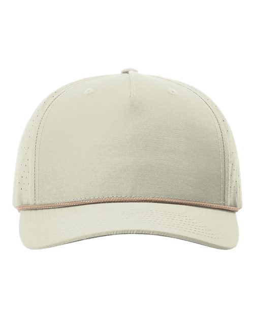 Laser Perf Performance Rope Cap - Oat Milk/ Elmwood-White Front