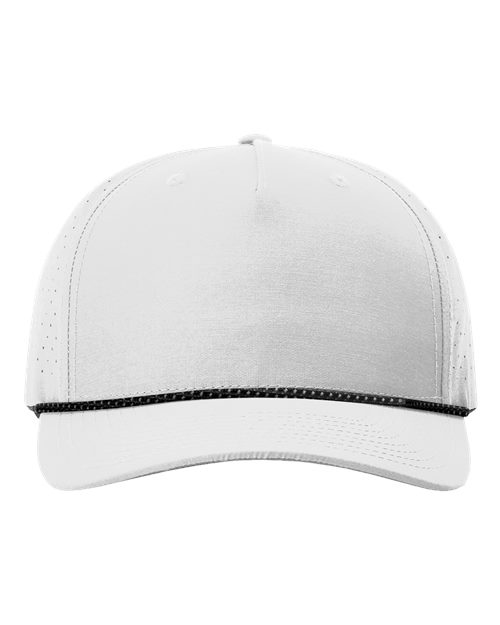 Laser Perf Performance Rope Cap - Silver/ Black-Silver Front