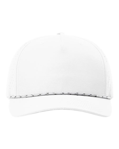 Laser Perf Performance Rope Cap - White/ White-Black Front