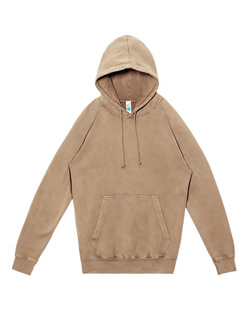 Unisex Vintage Raglan Hooded Sweatshirt - Vintage Coffee Front