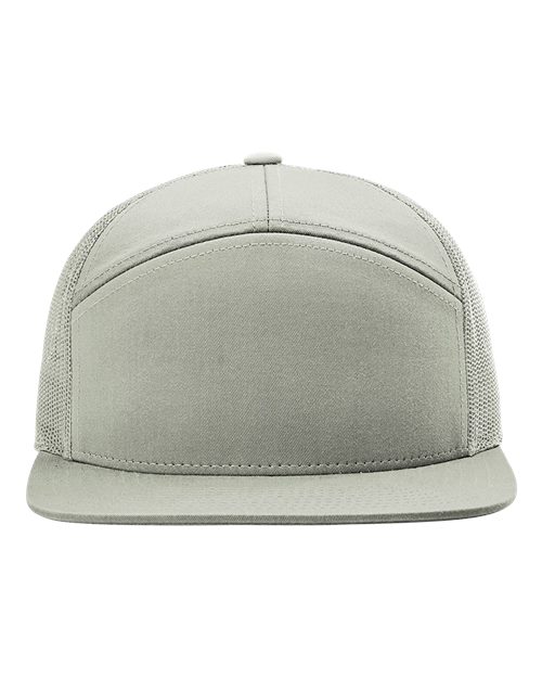 Seven-Panel Trucker Cap - Quarry Grey Front